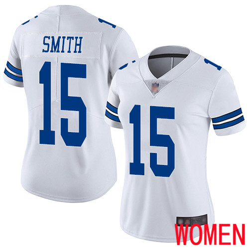Women Dallas Cowboys Limited White Devin Smith Road #15 Vapor Untouchable NFL Jersey